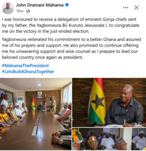 Mahama Receives