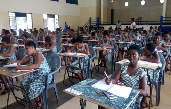 Some Senior High School Students Writing Their Exams