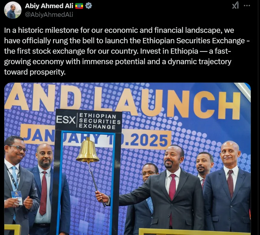 Ethiopia Launches First Stock Exchange in Nearly 50 Years