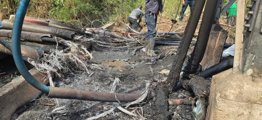 Fire destroys ECG cables at Tema