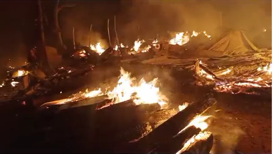 VIDEO: Fire Destroys Timber Market in Tamale, Traders Left Devastated