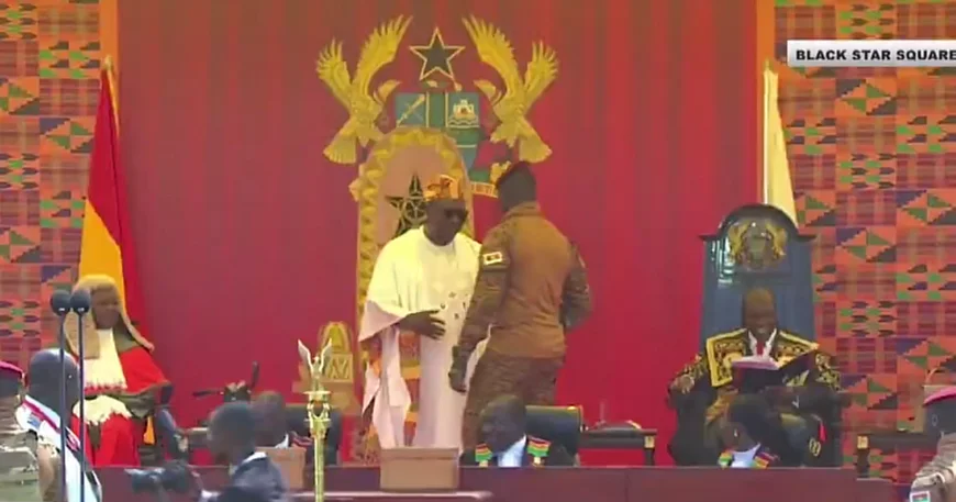 Burkina Faso’s Captain Ibrahim Traoré honours Mahama’s inauguration with a warm gesture
