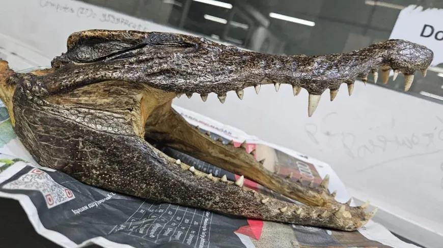 Man Arrested at Airport for Smuggling Crocodile Skull