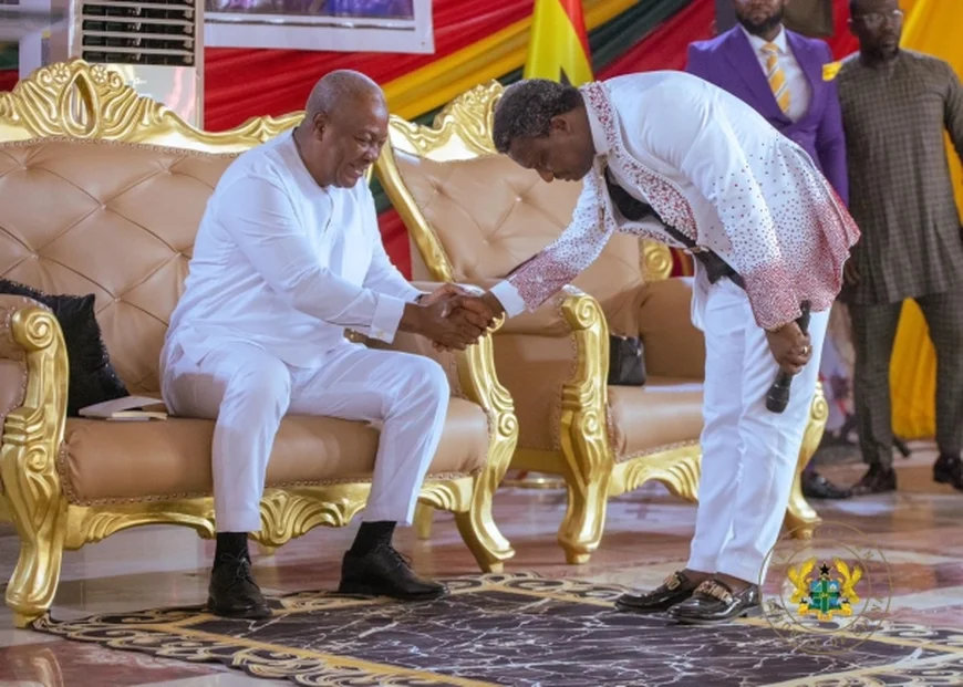 Mahama worships with Opambour