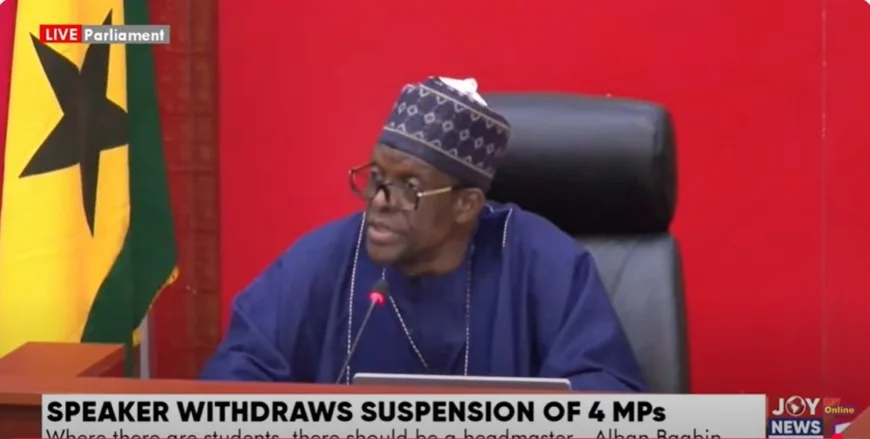 Bagbin Rejects ‘Headmaster’ Tag, Defends Leadership in Parliament