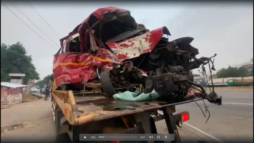 VIDEO: Two Killed in Fatal Crash at Oforikrom on Kumasi-Accra highway