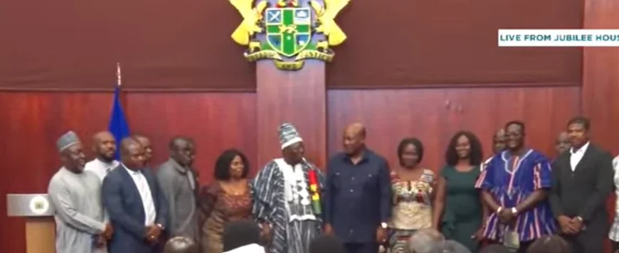Mahama Swears In Sophia Akuffo, Doe Adjaho, and 30 Others as Council of State Members