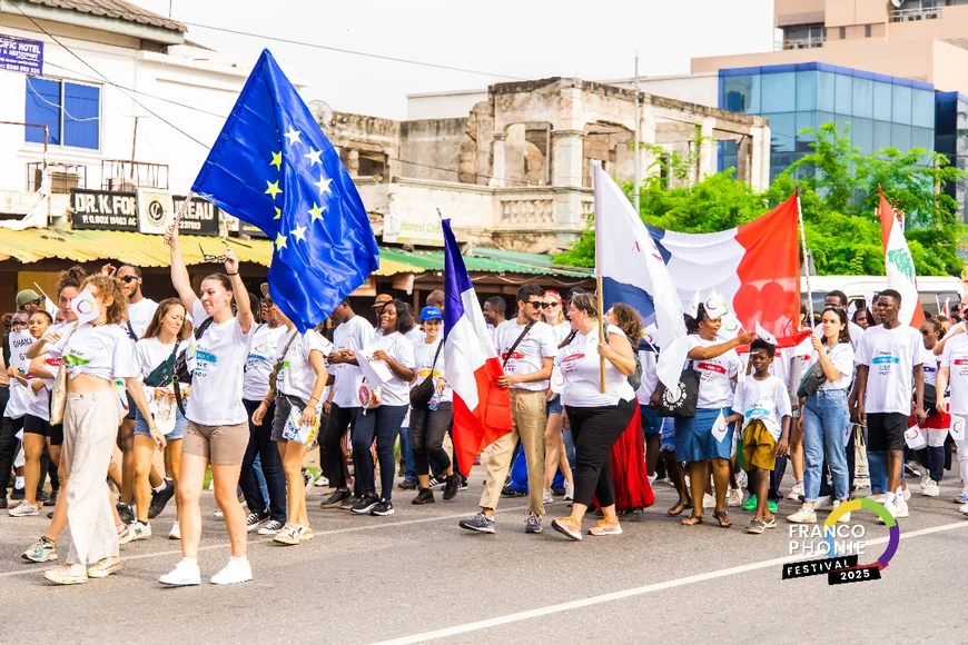 Hundreds join La Francophonie walk through Accra streets to promote the French language for economic and diplomatic development
