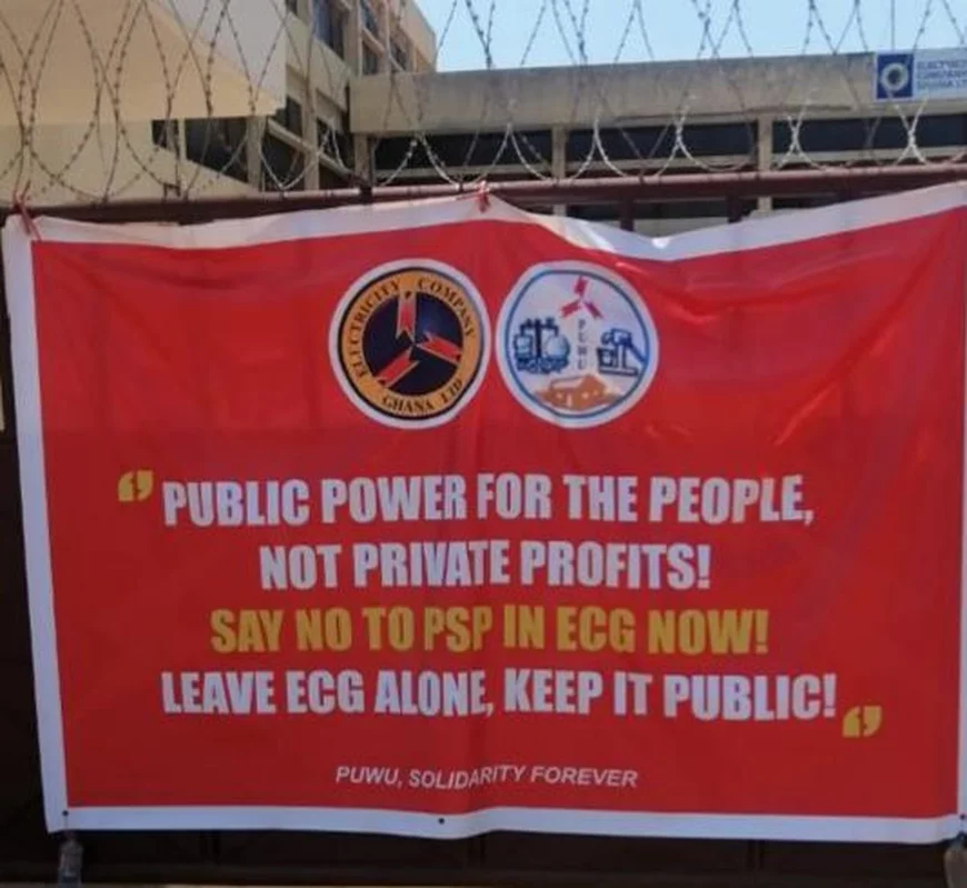 PUWU mounts nationwide protest against privatization of ECG and NEDCo