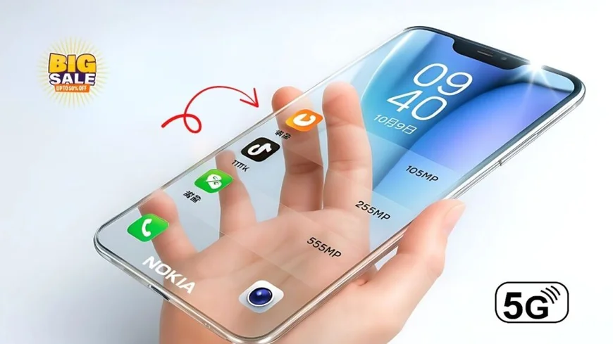 Nokia Unveils Transparent 5G Phone With 300MP Camera and 7000mAh Battery