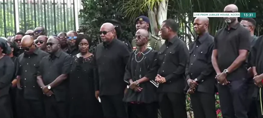 Presidency Holds Solemn Wreath-Laying Ceremony to Honor Victims of Ashanti Helicopter Crash