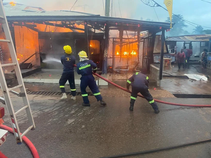 Fire Destroys 5 Structures at Nogora Junction, Including Popular Ho Pub