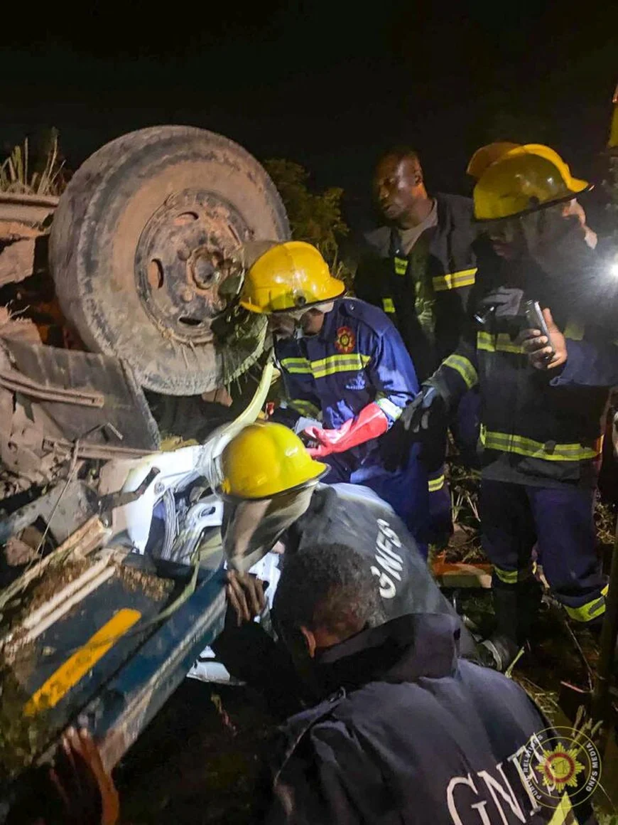 Firefighters Rescue Driver After Midnight Crash at Adukrom