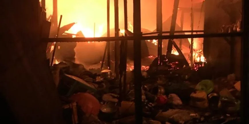Madina Market Fire Destroys Shops and Structures; No Casualties Reported
