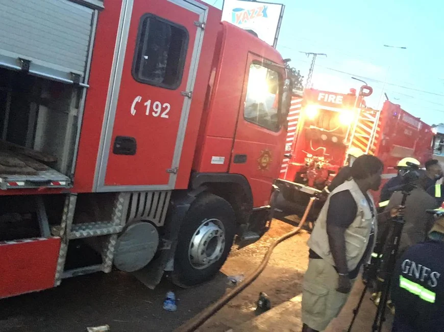 Fire Engulfs Commercial Shops at Achimota Abofu — No Casualties Reported