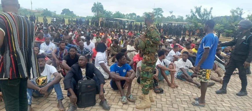 Galamsey: 136 Suspects Picked Up For Attacks on NAIMOS Remanded Into Prison Custody