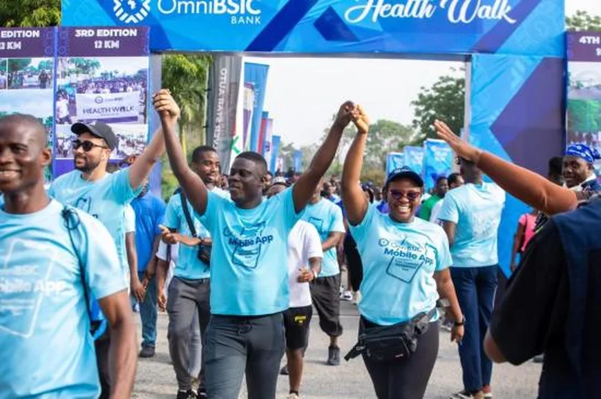 OmniBSIC Bank celebrates landmark 10th edition of its quarterly health walk