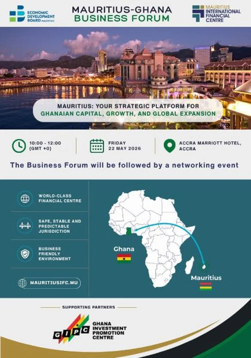 Economic Development Board (EDB) Mauritius, GIPC Bring High-Level Investment Delegation to Accra