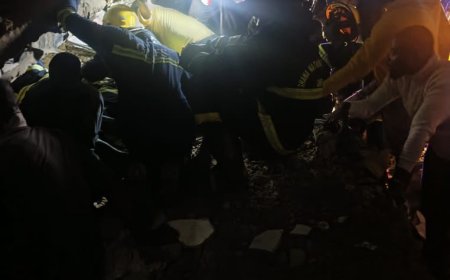 Adenta Building Collapse: 5 Trapped, 4 Rescued As Search Continues