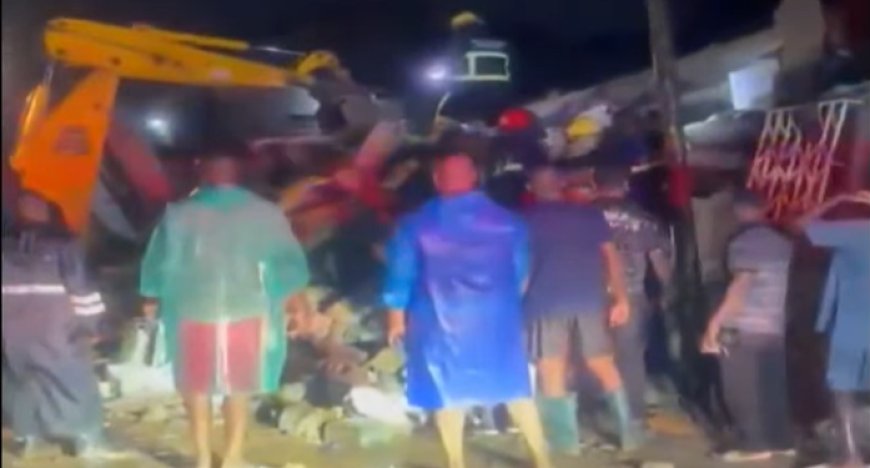 Update: One Dead, Two children Trapped After Building Collapse At Adenta
