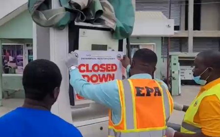 Kasoa: EPA Shuts Down Fuel Station Over Choked Drains