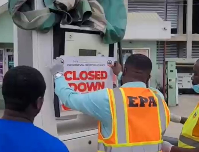 Kasoa: EPA Shuts Down Fuel Station Over Choked Drains