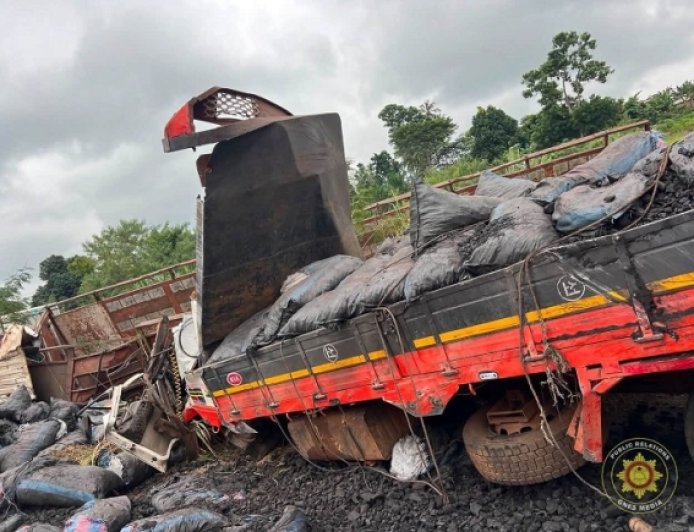 Two Dead, Two Injured In Asuboi Highway Crash After Tyre Burst