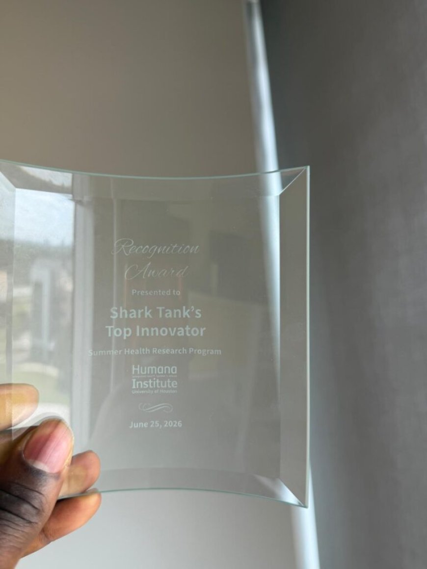 Ghanaian Optometrist Wins Top Innovation Award At University of Houston Summer Health Research Programme