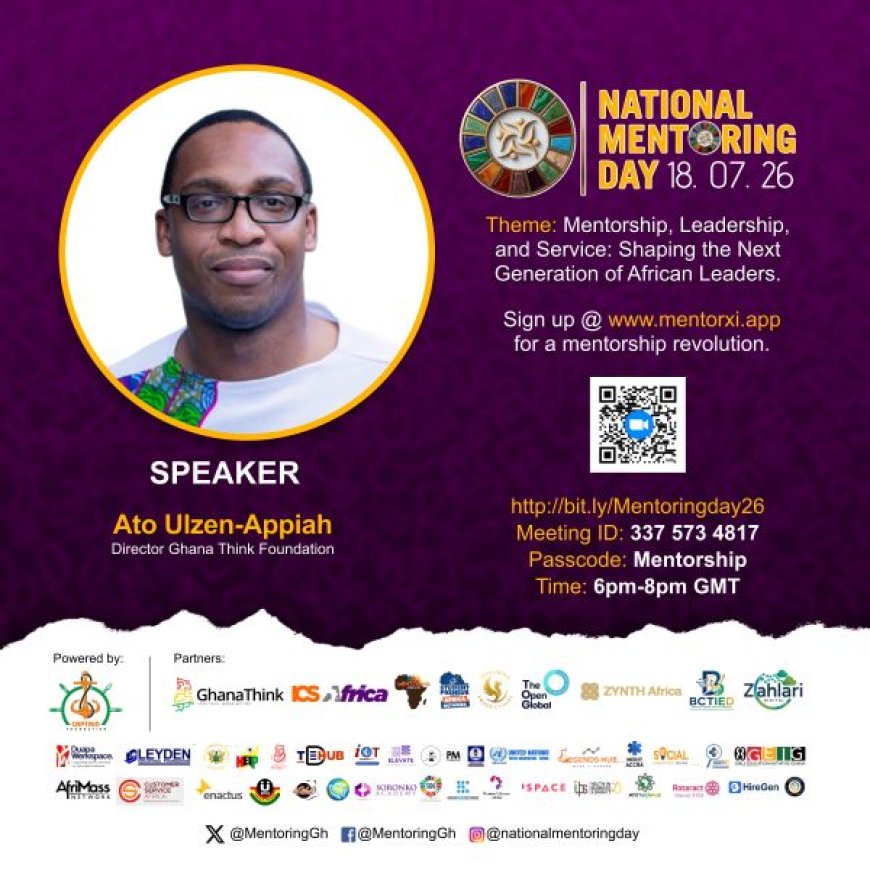 National Mentoring Day 2026: Ghana Launches Drive to Empower One Million Youth and Startups Through Mentorship