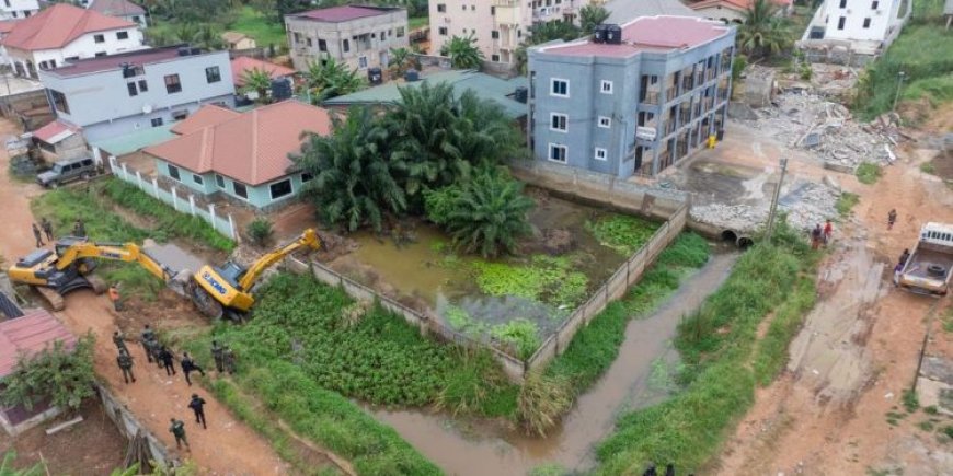 Flood Taskforce Begins Dredging, Demolition Across Accra