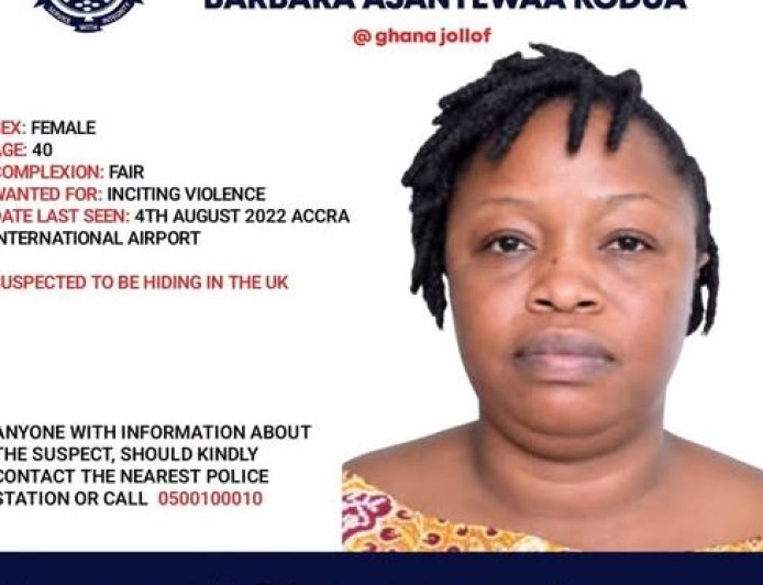 Police Declare ‘Ghana Jollof’ TikTok Operator Barbara Asantewaa Kodua Wanted