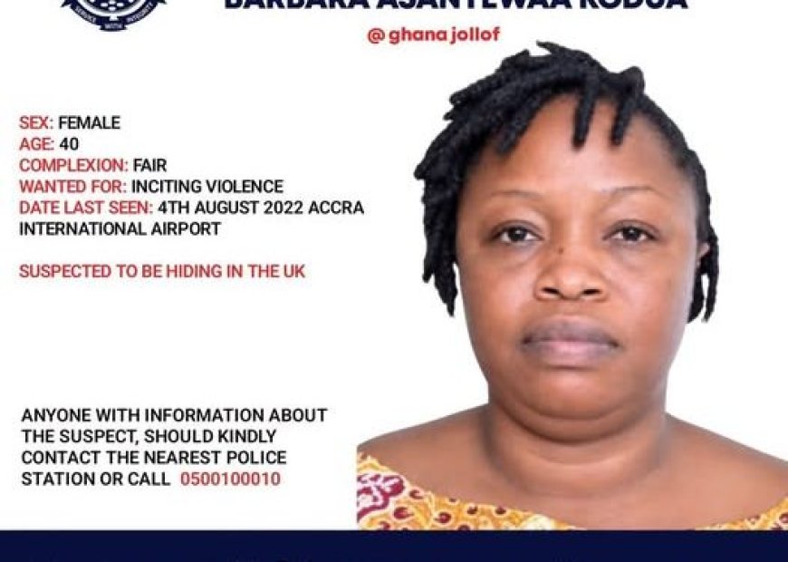 Police Declare ‘Ghana Jollof’ TikTok Operator Barbara Asantewaa Kodua Wanted