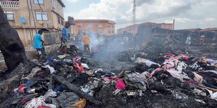Kumasi: Fire Guts Stalls, Goods At Tafo Moro Market