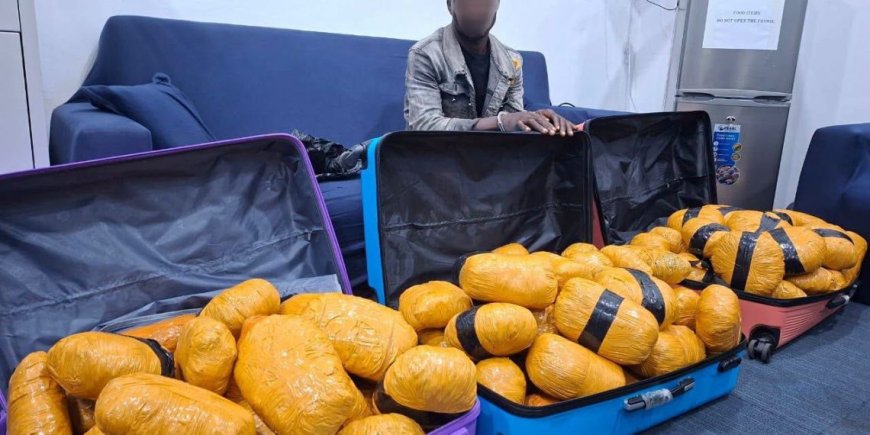 Man Arrested with 91 Parcels of Suspected Indian Hemp at Circle VIP Station